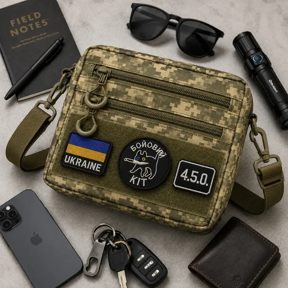 Патч-панель спереду — edc-месенджер cordura 600d