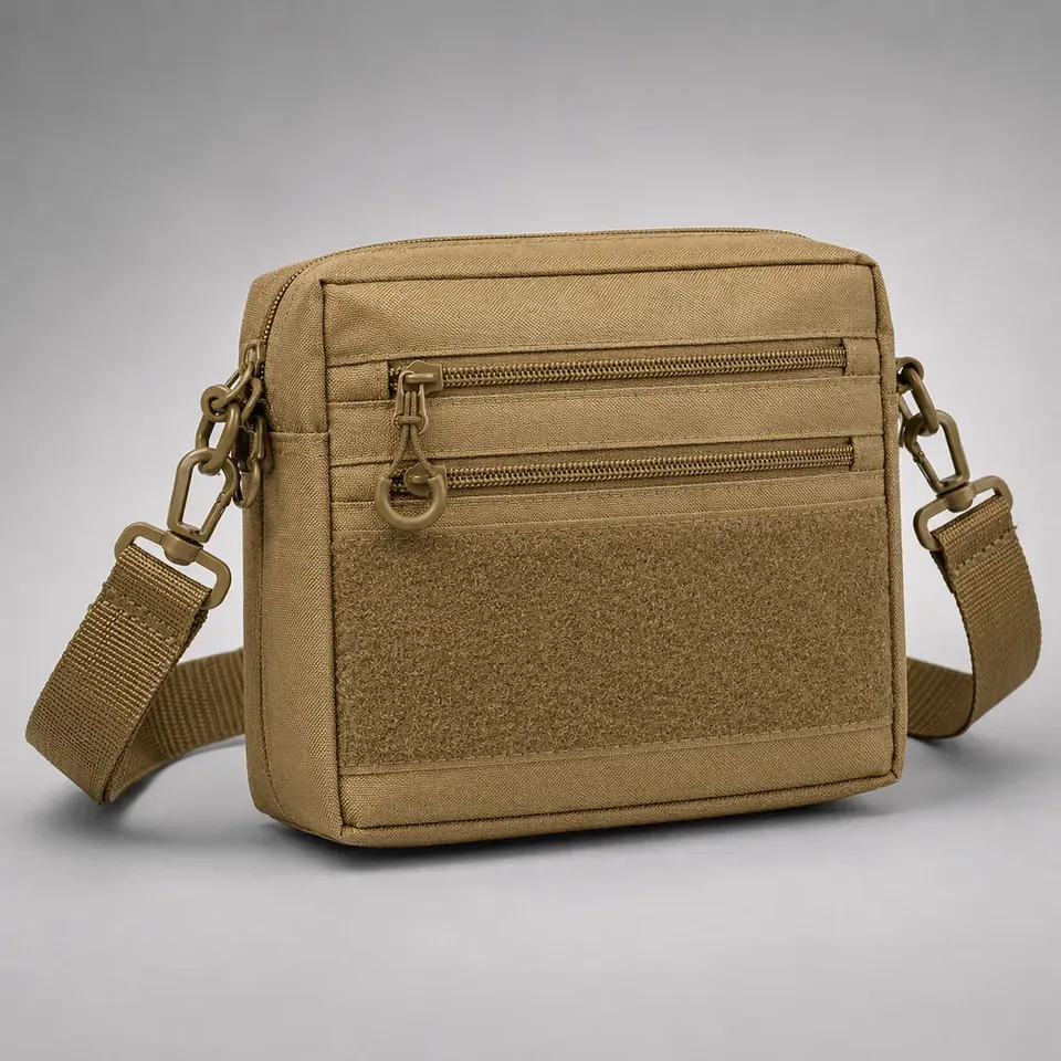 EDC-сумка месенджер з Cordura 600D, 25×20 см, койот