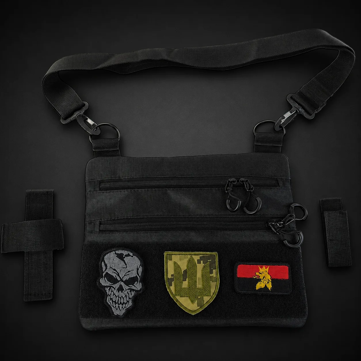 Тактична чорна сумка з CORDURA