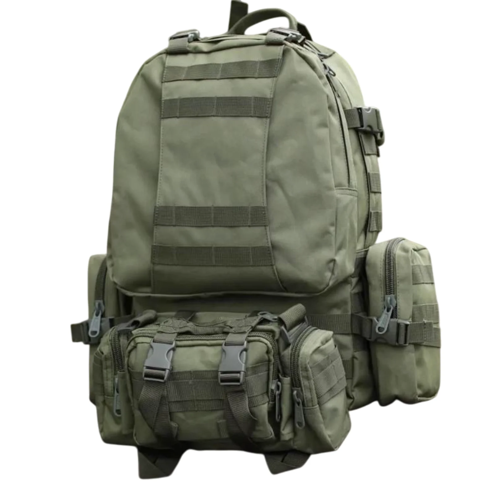 Тактичний рюкзак MOLLE Assault 55л + (3 органайзери) Олива