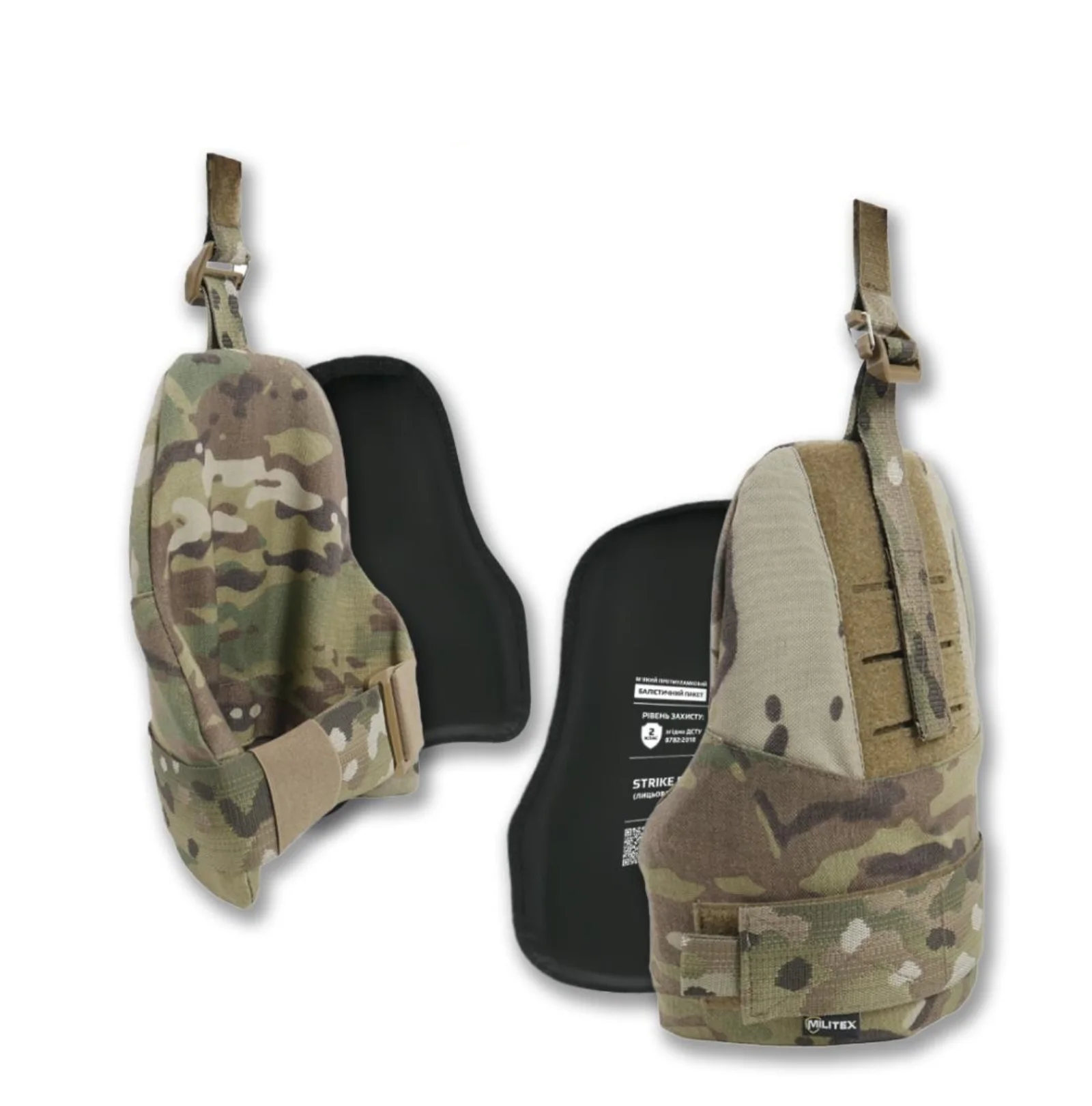 Захист плечей з балістичним захистом 2 клас Militex CORDURA USA Мультикам