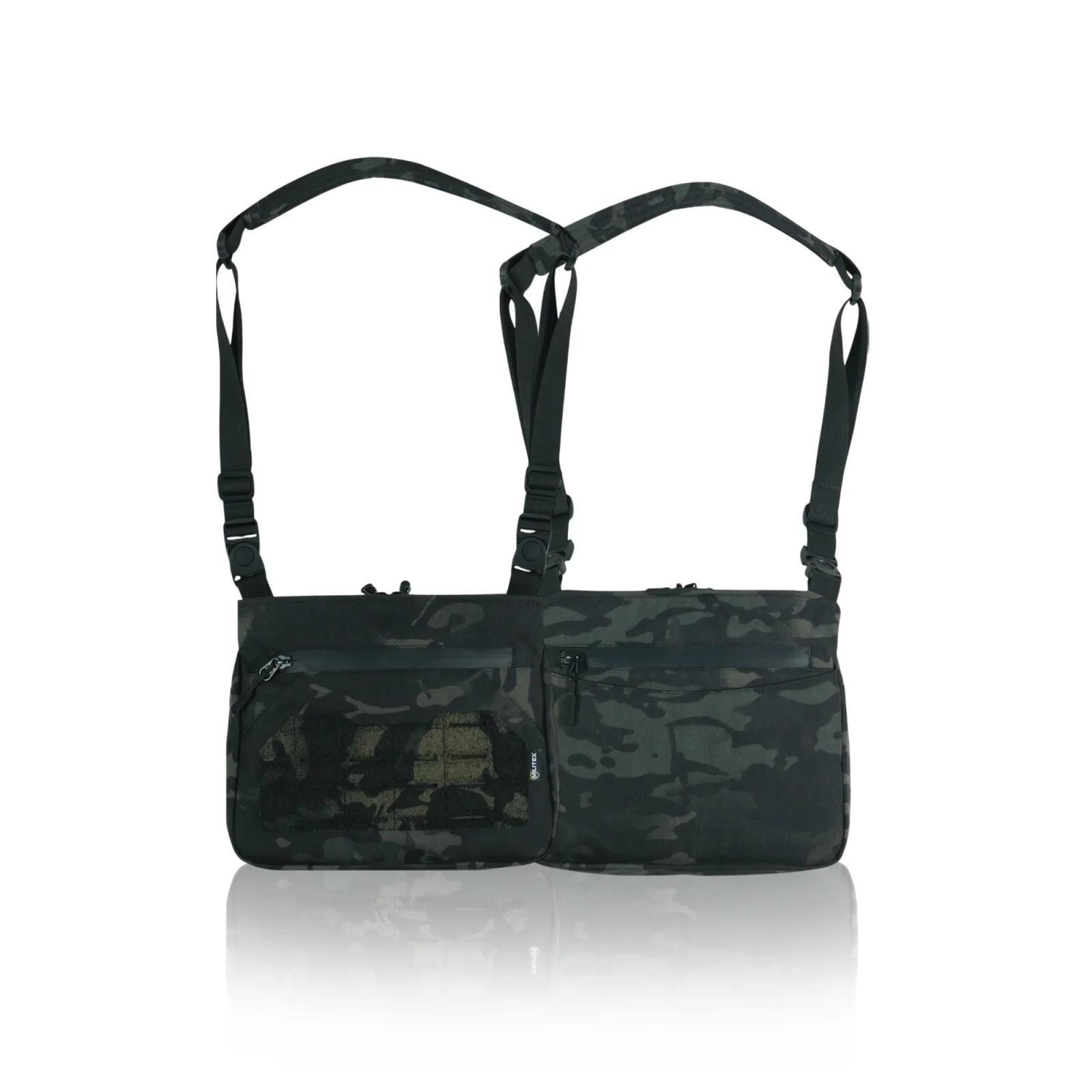 Тактична смарт-сумка через плече "Tactic city bag" CORDURA original USA — Чорний Мультикам