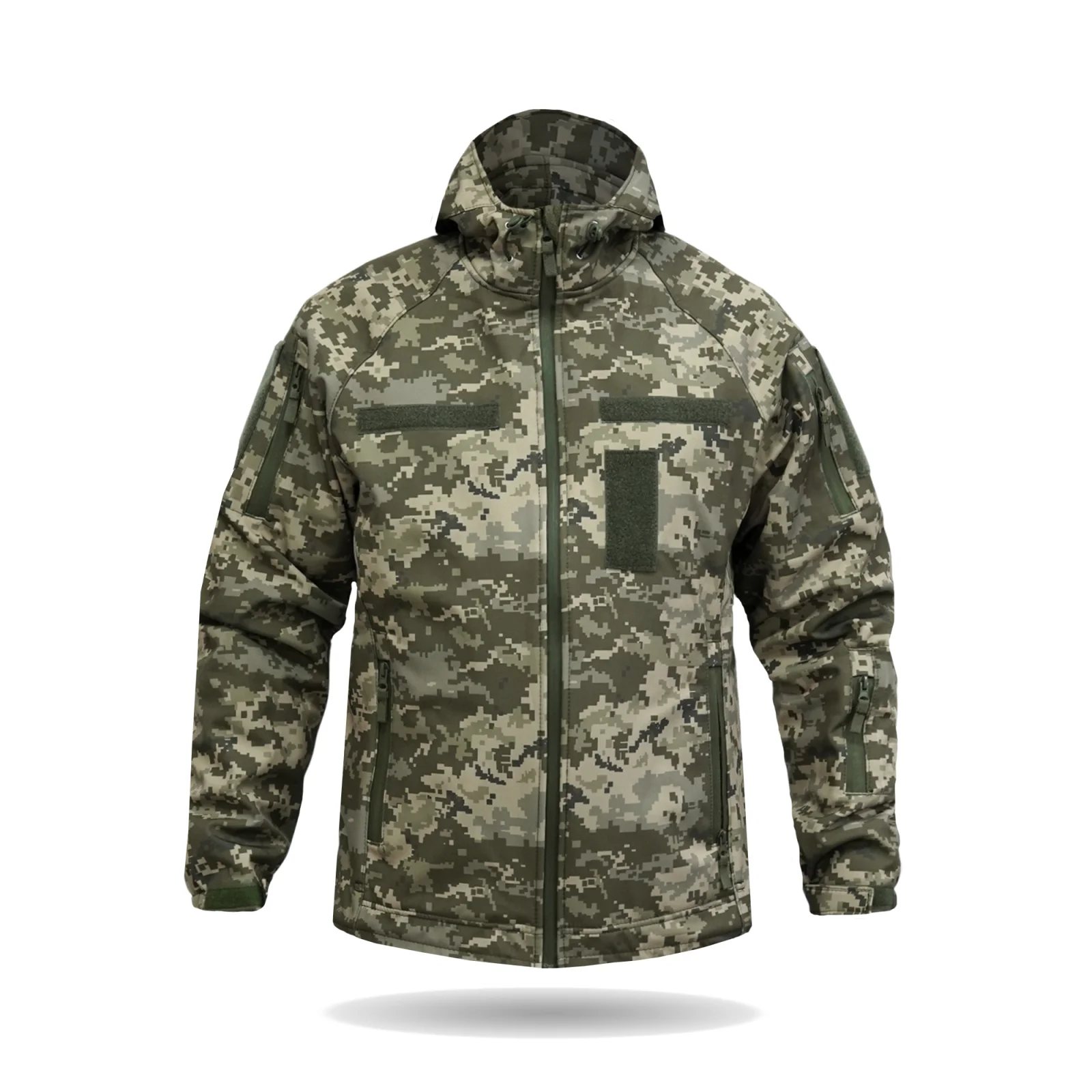 Куртка Windproof Softshell вітрозахисна (піксель), водостійка, фліс 320 г/м²