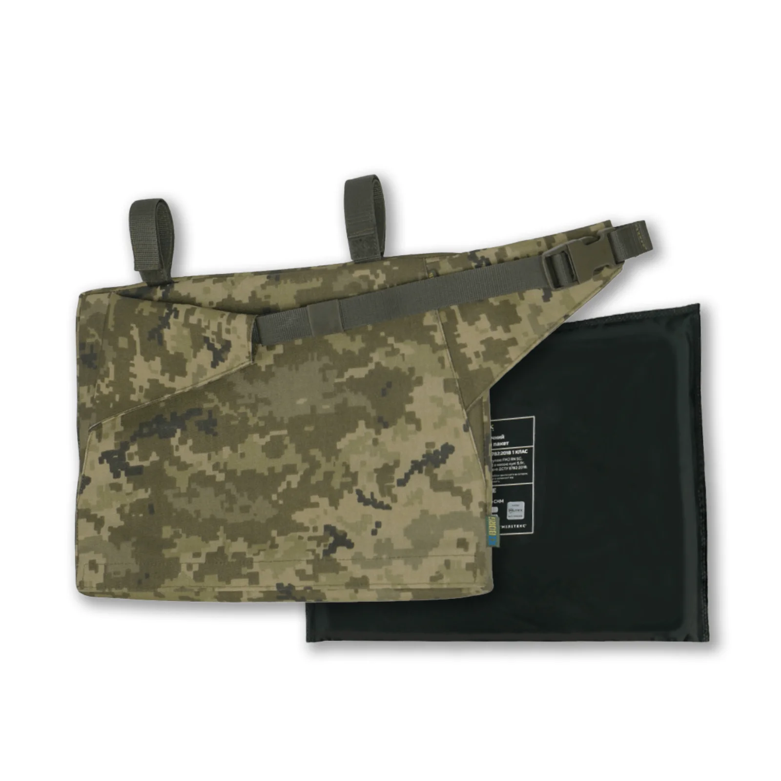Каремат-сидушка Kiborg з балістичним пакетом 1 клас захисту Militex 20mm CORDURA Pixel