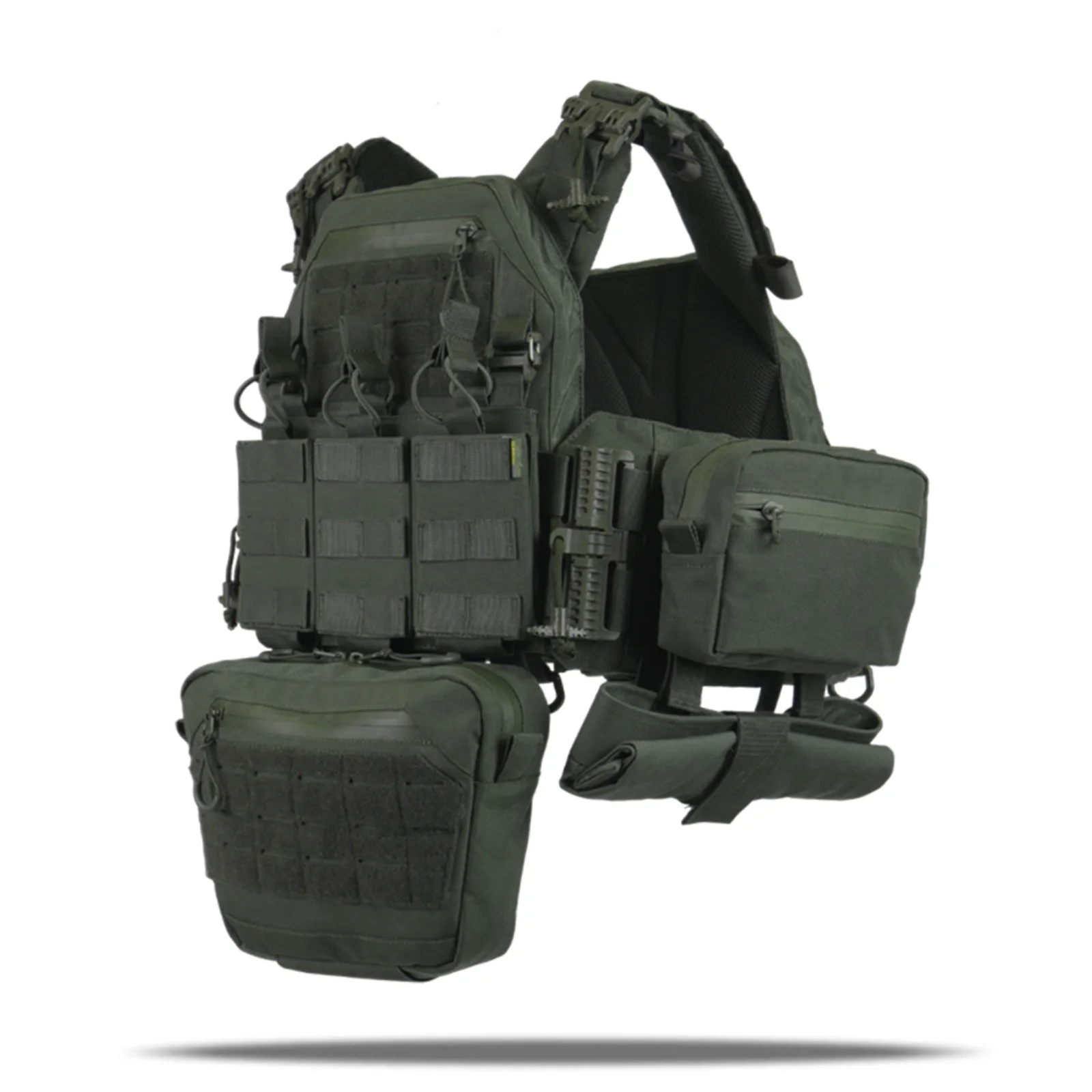 Комплект плитоноска Kiborg GU Gen.2 + 6 підсумків Хакі